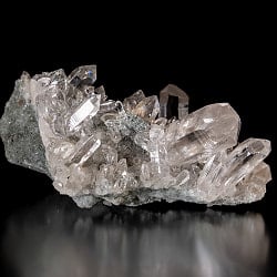 【一点物】 ヒマラヤ水晶原石 【526.5g】クラスター・透明・ルチル・タビー・タイムリンク・貫入り・バーコード・レインボー - サブ3