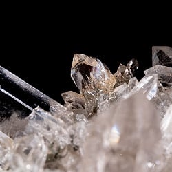 【一点物】 ヒマラヤ水晶原石 【526.5g】クラスター・透明・ルチル・タビー・タイムリンク・貫入り・バーコード・レインボー - サブ4