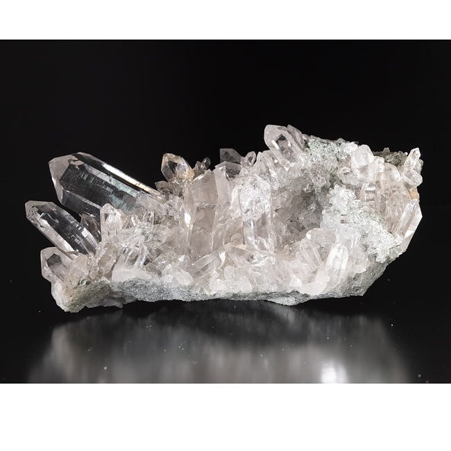 【一点物】 ヒマラヤ水晶原石 【526.5g】クラスター・透明・ルチル・タビー・タイムリンク・貫入り・バーコード・レインボーの写真