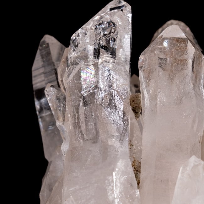 【一点物】 ヒマラヤ水晶原石 【208g】クラスター・透明・レシーバー・バーコード・レインボー 6 - 拡大写真です。抜群の透明度で角度によってはレインボーも確認出来ます。