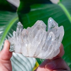 【一点物】 ヒマラヤ水晶原石 【208g】クラスター・透明・レシーバー・バーコード・レインボーの商品写真