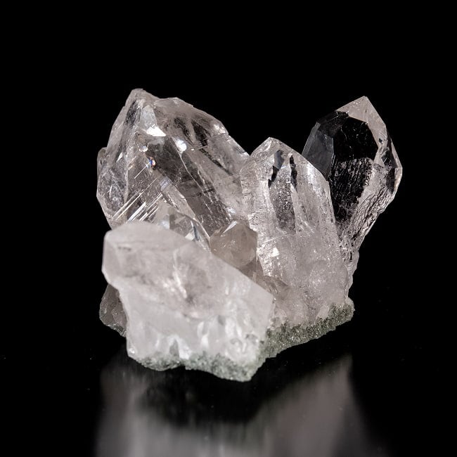 【一点物】 ヒマラヤ水晶原石 【321g】クラスター・透明・クローライト・バーコード・セルフヒールド 3 - 別角度からの写真です