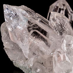 【一点物】 ヒマラヤ水晶原石 【321g】クラスター・透明・クローライト・バーコード・セルフヒールド - サブ5