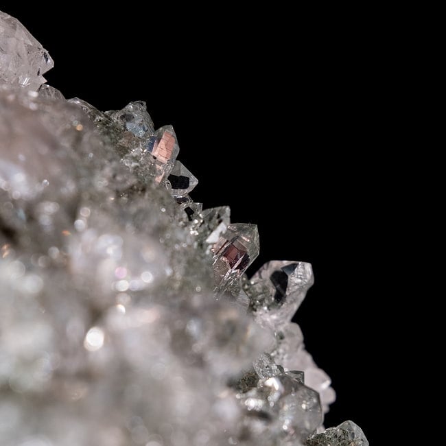 【一点物】 ヒマラヤ水晶原石 【425.5g】クラスター・透明・ダブルポイント・レシーバー・レインボー 6 - 拡大写真です。抜群の透明度です。