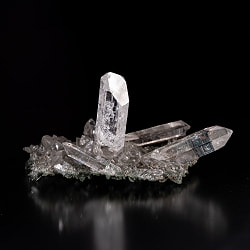 【一点物】 ヒマラヤ水晶原石 【196.5g】クラスター・透明・クローライト・バーコード・レインボー - サブ3