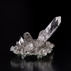 【一点物】 ヒマラヤ水晶原石 【196.5g】クラスター・透明・クローライト・バーコード・レインボー - サブ4