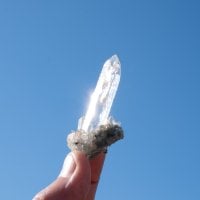 【一点物】 ヒマラヤ水晶原石 【 19.5g】クローライト・レインボー・バーコード