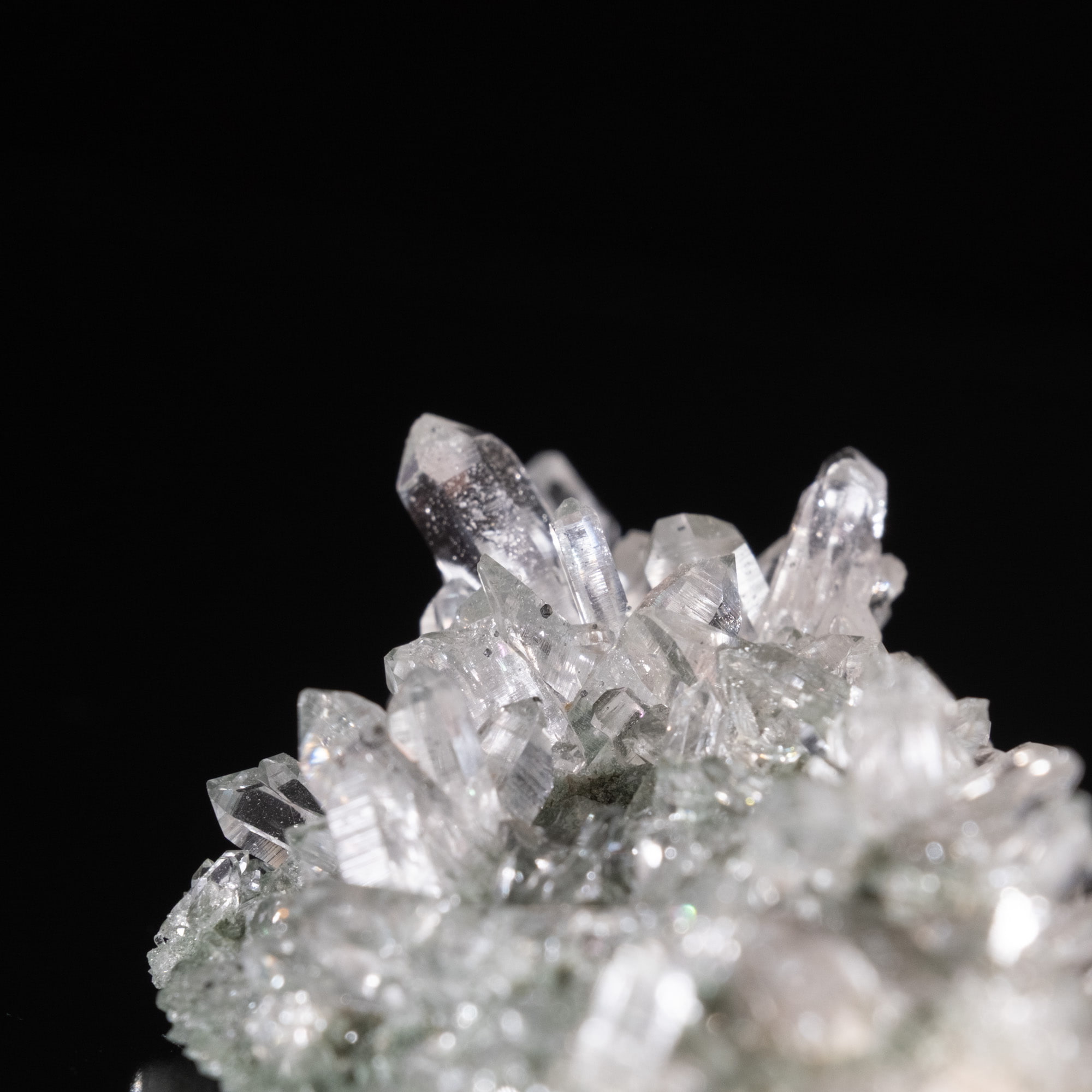 【一点物】 ヒマラヤ水晶原石 【 39g】透明度・クラスター・タビー・バーコード 5 - 拡大写真です。抜群の透明度です。