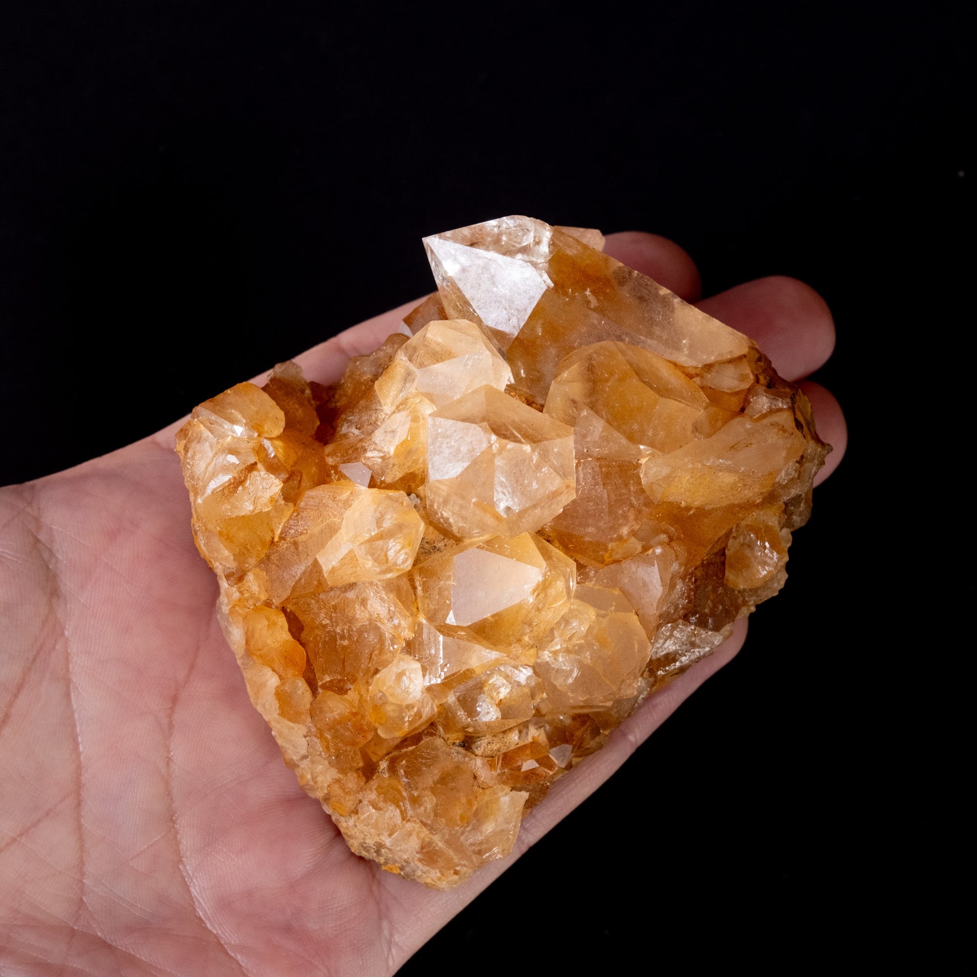 【一点物】 ヒマラヤ水晶原石 【 304.5g】褐色・クラスター・透明度・バーコード・レインボー 6 - このくらいのサイズ感になります