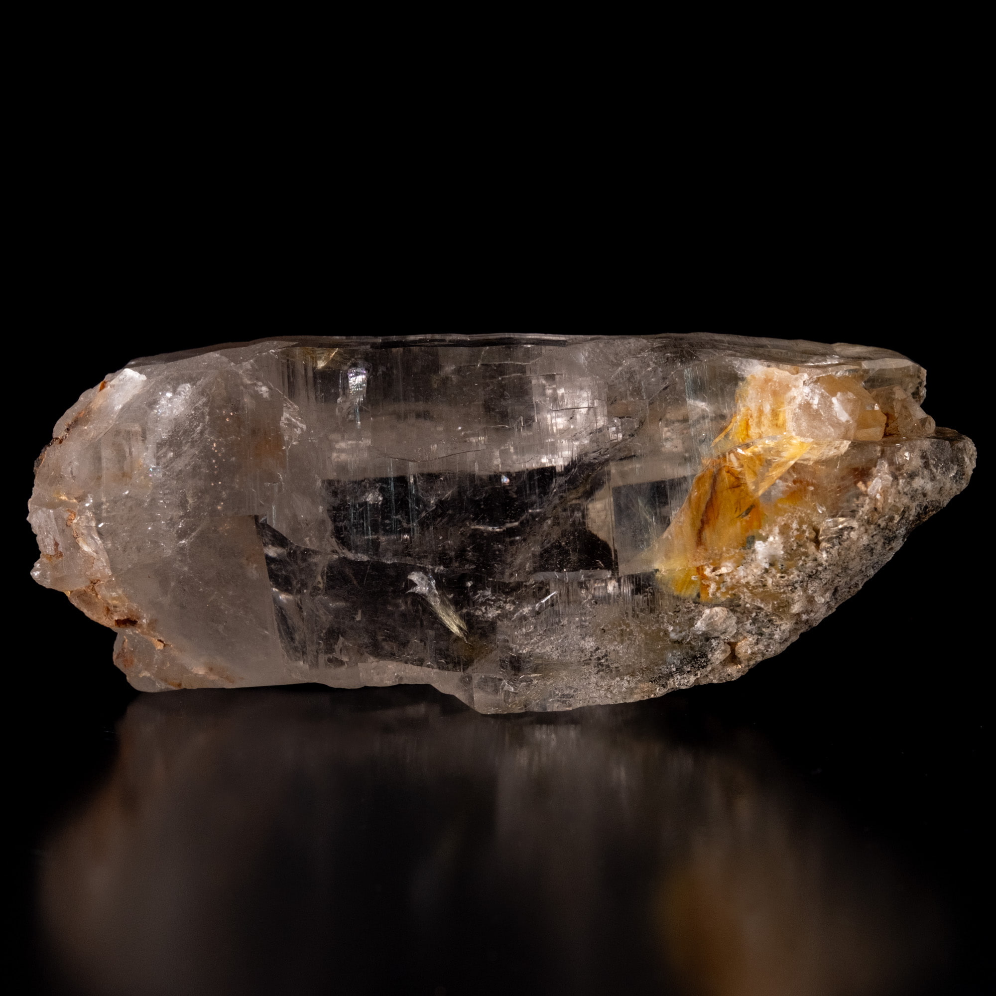 【一点物】 ヒマラヤ水晶原石 【 241g】ルチル・透明度・ガーデン・バーコード・セルフヒールド 3 - 別角度からの写真です