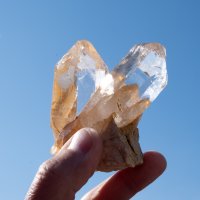 【一点物】 ヒマラヤ水晶原石 【 242.5g】透明度・褐色・タビー・バーコード・レインボー