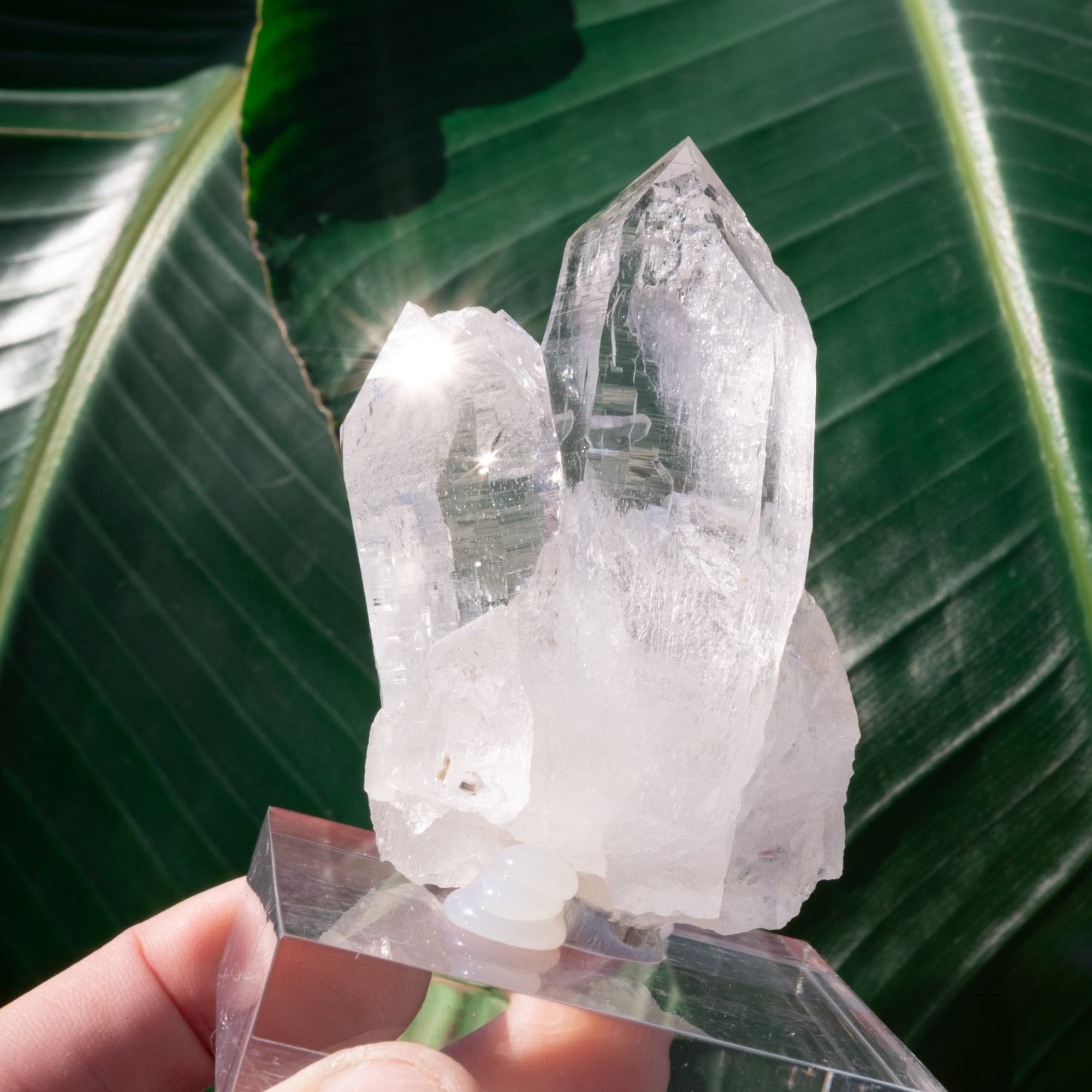 【一点物】 ヒマラヤ水晶原石 【 129.5g】透明度・貫入・セルフヒールド・バーコードの写真