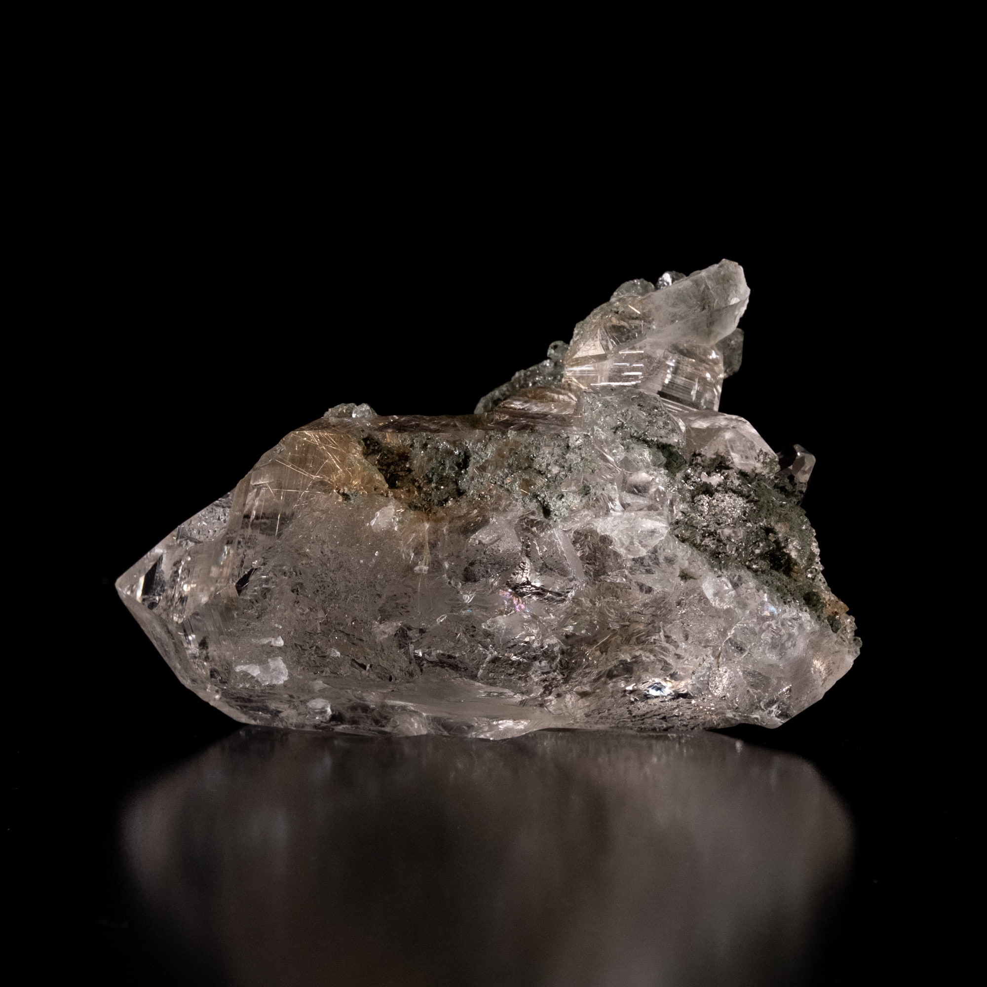 【一点物】 ヒマラヤ水晶原石 【 105.5g】ルチル・クローライト・透明度・ゲートウェイ・セルフヒールド・重量感 3 - 別角度からの写真です