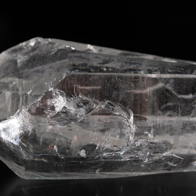 【一点物】 ヒマラヤ水晶原石 【221g】ルチル・クローライト・透明・バーコード・セルフヒールド 111 -