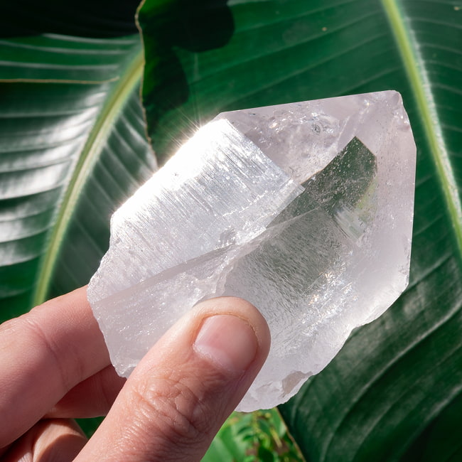 【一点物】 ヒマラヤ水晶原石 【221g】ルチル・クローライト・透明・バーコード・セルフヒールド 133 -