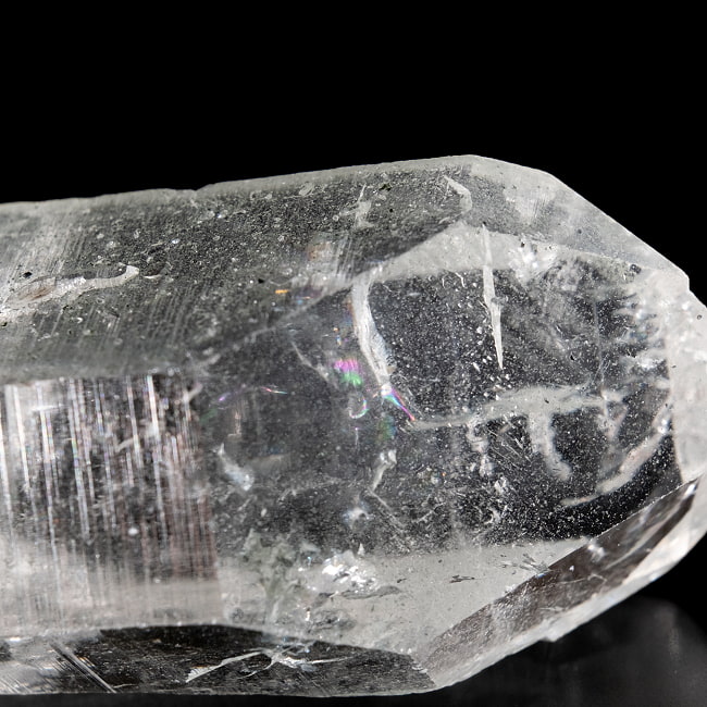 【一点物】 ヒマラヤ水晶原石 【221g】ルチル・クローライト・透明・バーコード・セルフヒールド 137 -