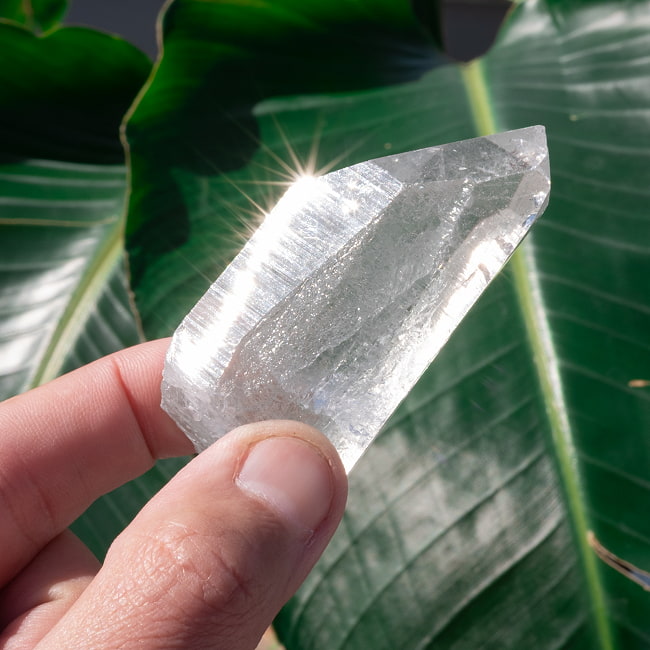 【一点物】 ヒマラヤ水晶原石 【221g】ルチル・クローライト・透明・バーコード・セルフヒールド 140 -