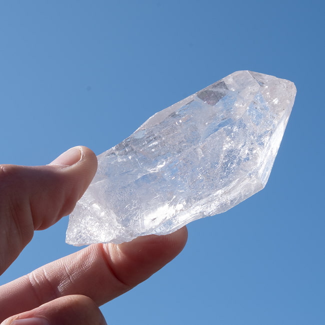 【一点物】 ヒマラヤ水晶原石 【221g】ルチル・クローライト・透明・バーコード・セルフヒールド 147 -