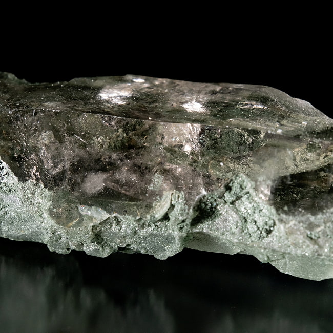 【一点物】 ヒマラヤ水晶原石 【221g】ルチル・クローライト・透明・バーコード・セルフヒールド 167 -