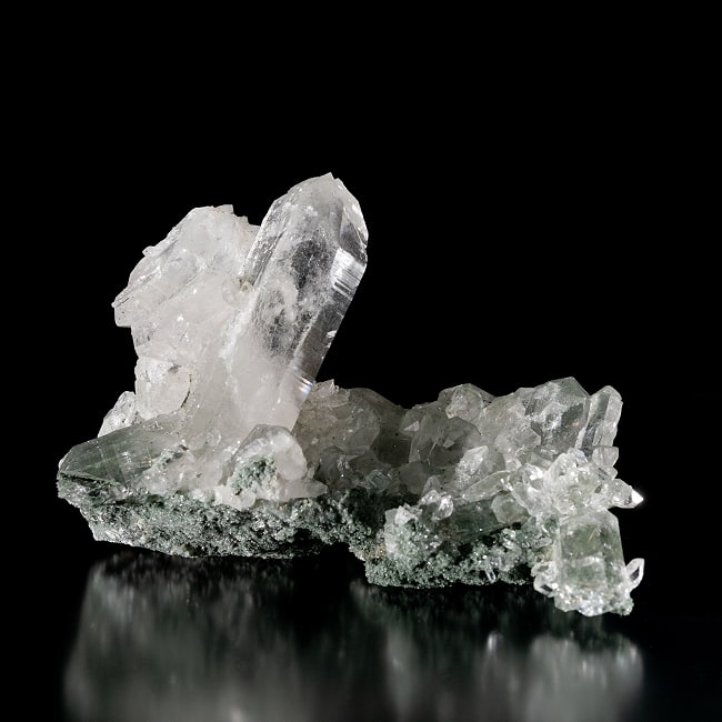 【一点物】 ヒマラヤ水晶原石 【221g】ルチル・クローライト・透明・バーコード・セルフヒールド 198 -