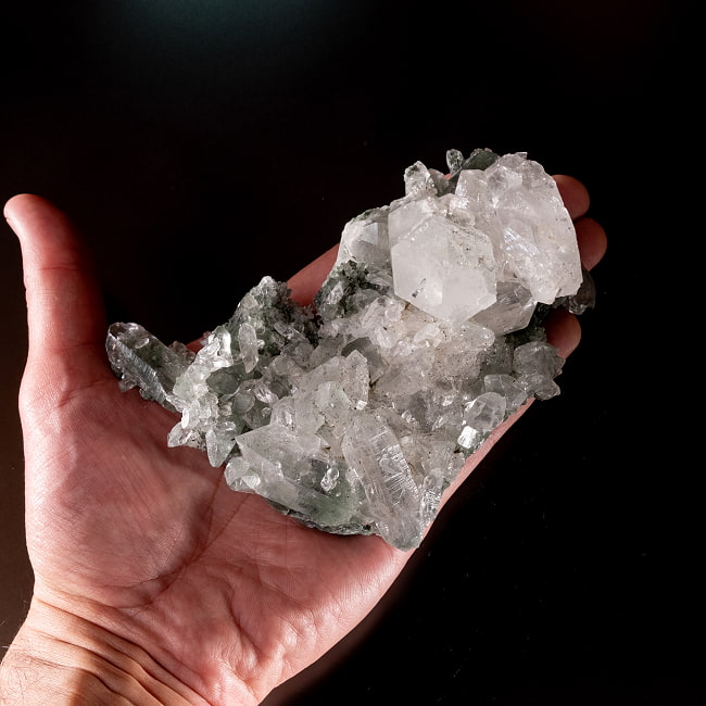 【一点物】 ヒマラヤ水晶原石 【221g】ルチル・クローライト・透明・バーコード・セルフヒールド 203 -