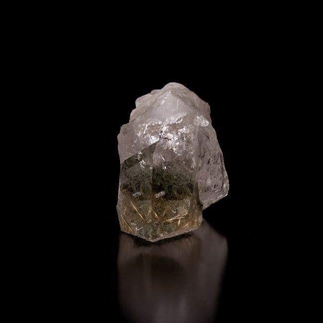 【一点物】 ヒマラヤ水晶原石 【221g】ルチル・クローライト・透明・バーコード・セルフヒールド 3 - 別角度からの写真です