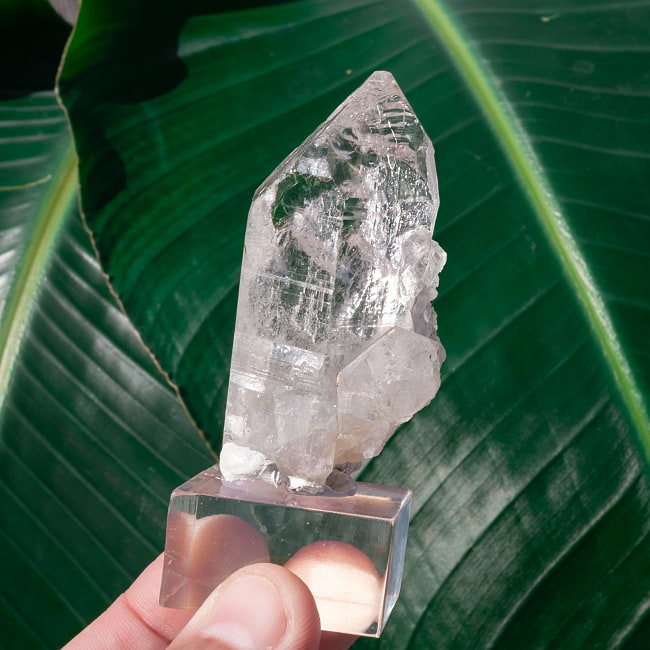 【一点物】 ヒマラヤ水晶原石 【221g】ルチル・クローライト・透明・バーコード・セルフヒールド 56 -