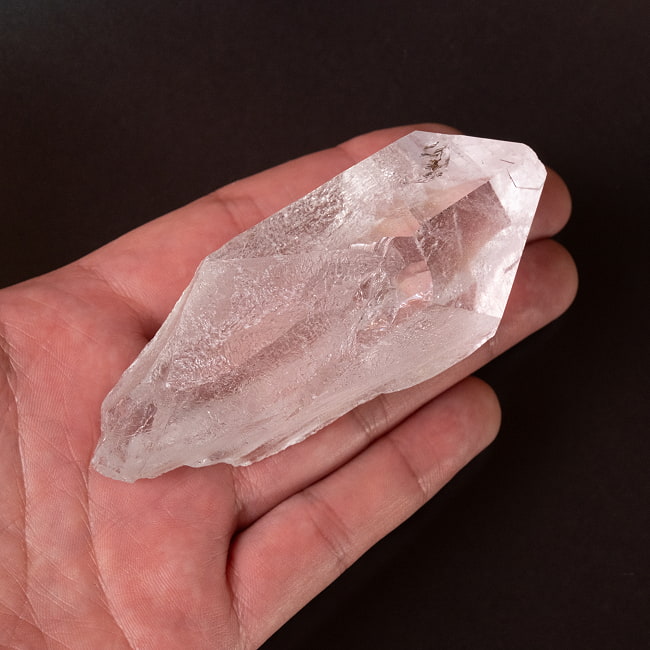 【一点物】 ヒマラヤ水晶原石 【221g】ルチル・クローライト・透明・バーコード・セルフヒールド 76 -