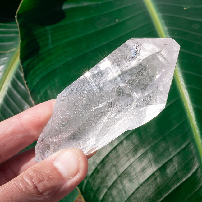 【一点物】 ヒマラヤ水晶原石 【221g】ルチル・クローライト・透明・バーコード・セルフヒールド 77 -