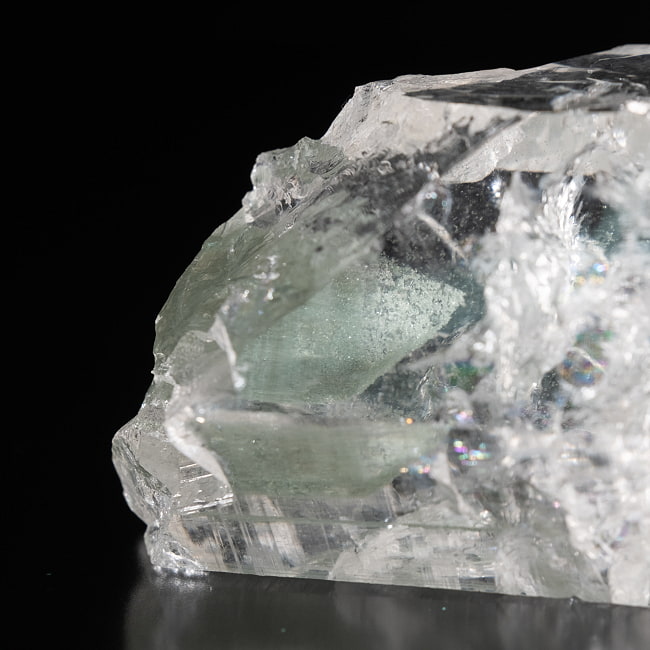 【一点物】 ヒマラヤ水晶原石 【221g】ルチル・クローライト・透明・バーコード・セルフヒールド 96 -