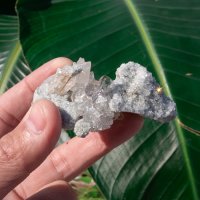 【一点物】 ヒマラヤ水晶原石 【75.5g】ルチル・クローライト・透明・クラスター