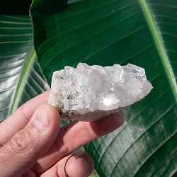 【一点物】 ヒマラヤ水晶原石 【101.5g】透明・クラスター・ツイン・バーコードの商品写真