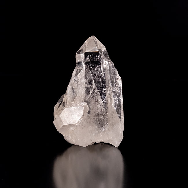 【一点物】 ヒマラヤ水晶原石 【55g】透明・貫入・セルフヒールド・バーコード・レインボー 3 - 別角度からの写真です