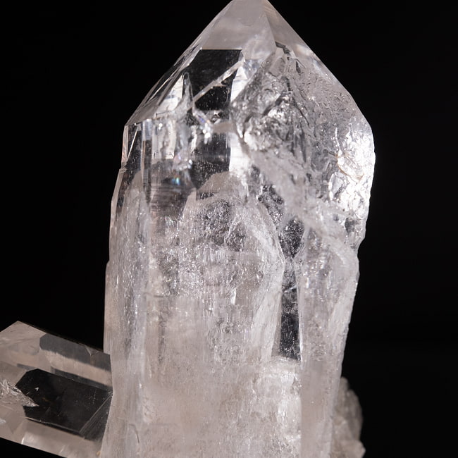 【一点物】 ヒマラヤ水晶原石 【55g】透明・貫入・セルフヒールド・バーコード・レインボー 6 - 拡大写真です。セルフヒールドともとれる形状です。