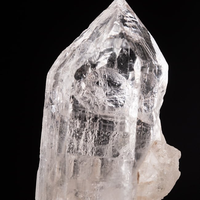 【一点物】 ヒマラヤ水晶原石 【87.5g】ポイント・透明・ゲートウェイ・セルフヒールド・バーコード 5 - 拡大写真です。ゲートウェイともとれる形状です。