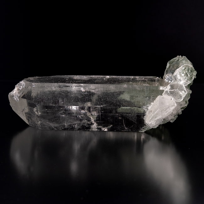 【一点物】 ヒマラヤ水晶原石 【347g】透明・ファント・クローライト・バーコード・レインボー 3 - 別角度からの写真です