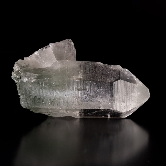 【一点物】 ヒマラヤ水晶原石 【97g】透明・クローライト・ファントム・バーコード 2 - 別角度からの写真です