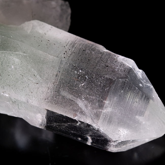 【一点物】 ヒマラヤ水晶原石 【97g】透明・クローライト・ファントム・バーコード 5 - 拡大写真です。抜群の透明度です。