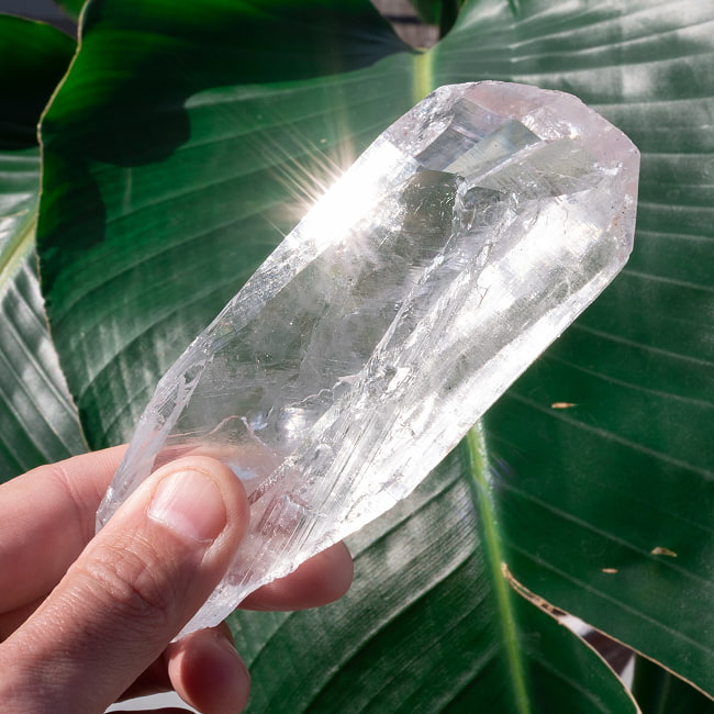 【一点物】 ヒマラヤ水晶原石 【312.5g】透明・ポイント・タビー・バーコード・クラック・レインボーの写真クリスタル,ヒマラヤ産,原石,天然石,一点物,水晶,浄化,パワーストーン,クラスター,クォーツ