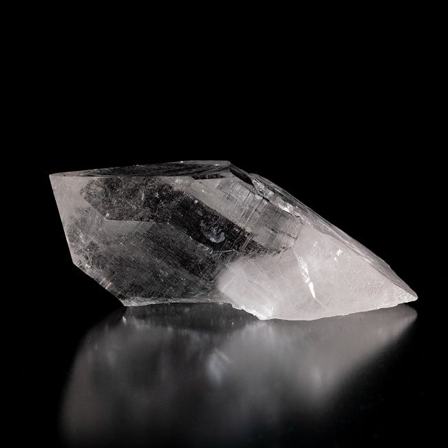 【一点物】 ヒマラヤ水晶原石 【167.5g】透明・ポイント・セルフヒールド・バーコード・タイムリンク 4 - 別角度からの写真です