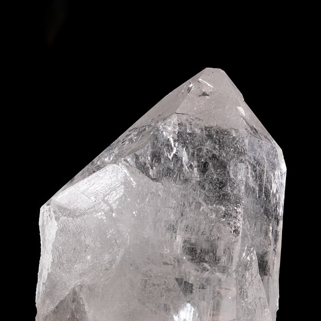 【一点物】 ヒマラヤ水晶原石 【284.5g】透明・クローライト・ゲートウェイ・セルフヒールド・バーコード・レインボー 5 - 拡大写真です。抜群の透明度でまるで氷の様な質感です。