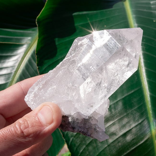 【一点物】 ヒマラヤ水晶原石 【284.5g】透明・クローライト・ゲートウェイ・セルフヒールド・バーコード・レインボーの写真