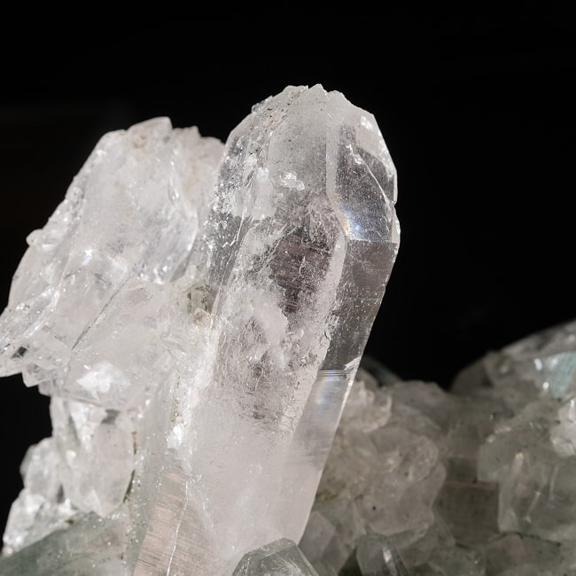 【一点物】 ヒマラヤ水晶原石 【499g】透明・クラスター・クローライト・ガーデン・ダブルポイント・セルフヒールド・バーコード 6 - 拡大写真です。