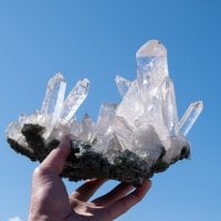 【一点物】 ヒマラヤ水晶原石 【2778g】透明・クラック・クラスター