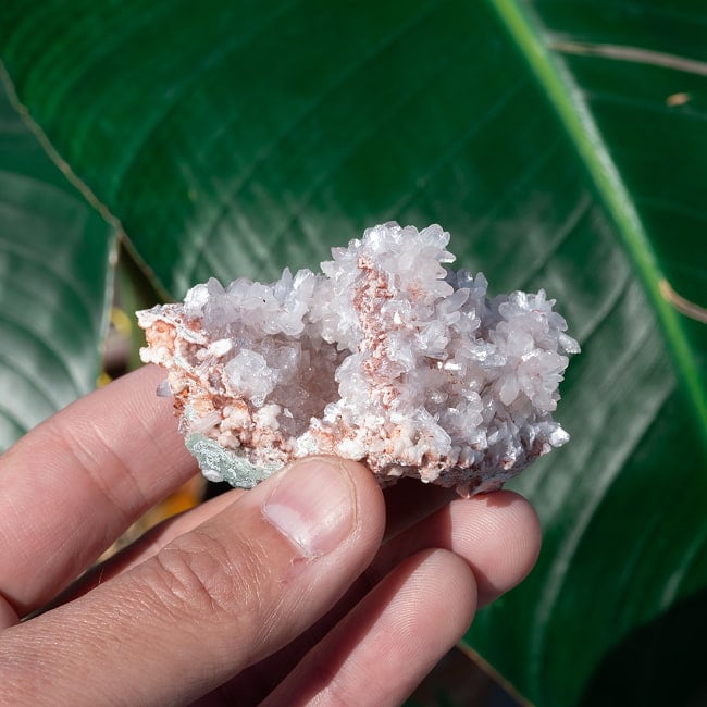 【一点物】 レッドアポフィライト原石 【76g】稀少石インド産・クラスター 7 - 太陽光にかざすと美しさが際立ちます