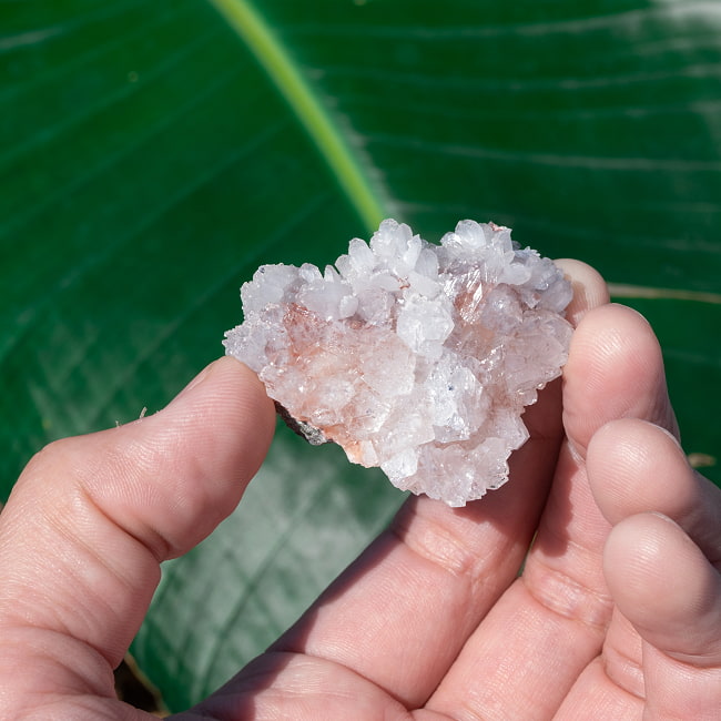 【一点物】 レッドアポフィライト原石 【38.5g】稀少石インド産・クラスター 7 - 太陽光にかざすと美しさが際立ちます