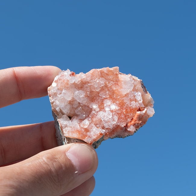 【一点物】 レッドアポフィライト原石 【53.5g】稀少石インド産・クラスター 7 - 太陽光にかざすと美しさが際立ちます