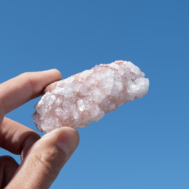 【一点物】 レッドアポフィライト原石 【86.5g】稀少石インド産・クラスター 7 - 太陽光にかざすと美しさが際立ちます