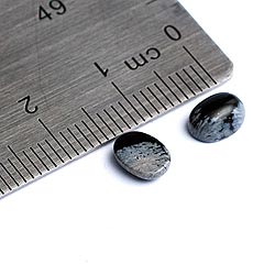 〔1個〕スノーフレーク オブシディアン[5 x 7mm round] - サブ2