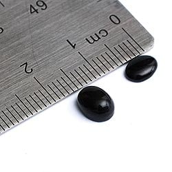 〔1個〕ブラック オニキス[5 x 7mm round] - サブ2
